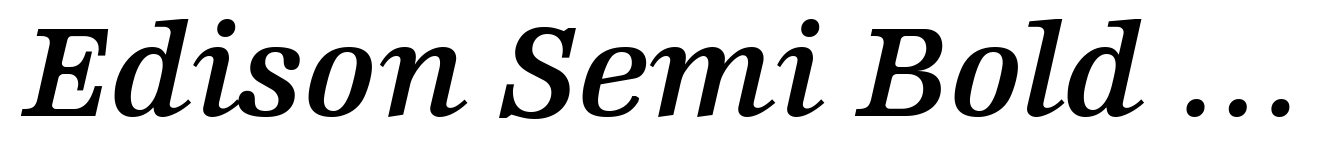 Edison Semi Bold Italic